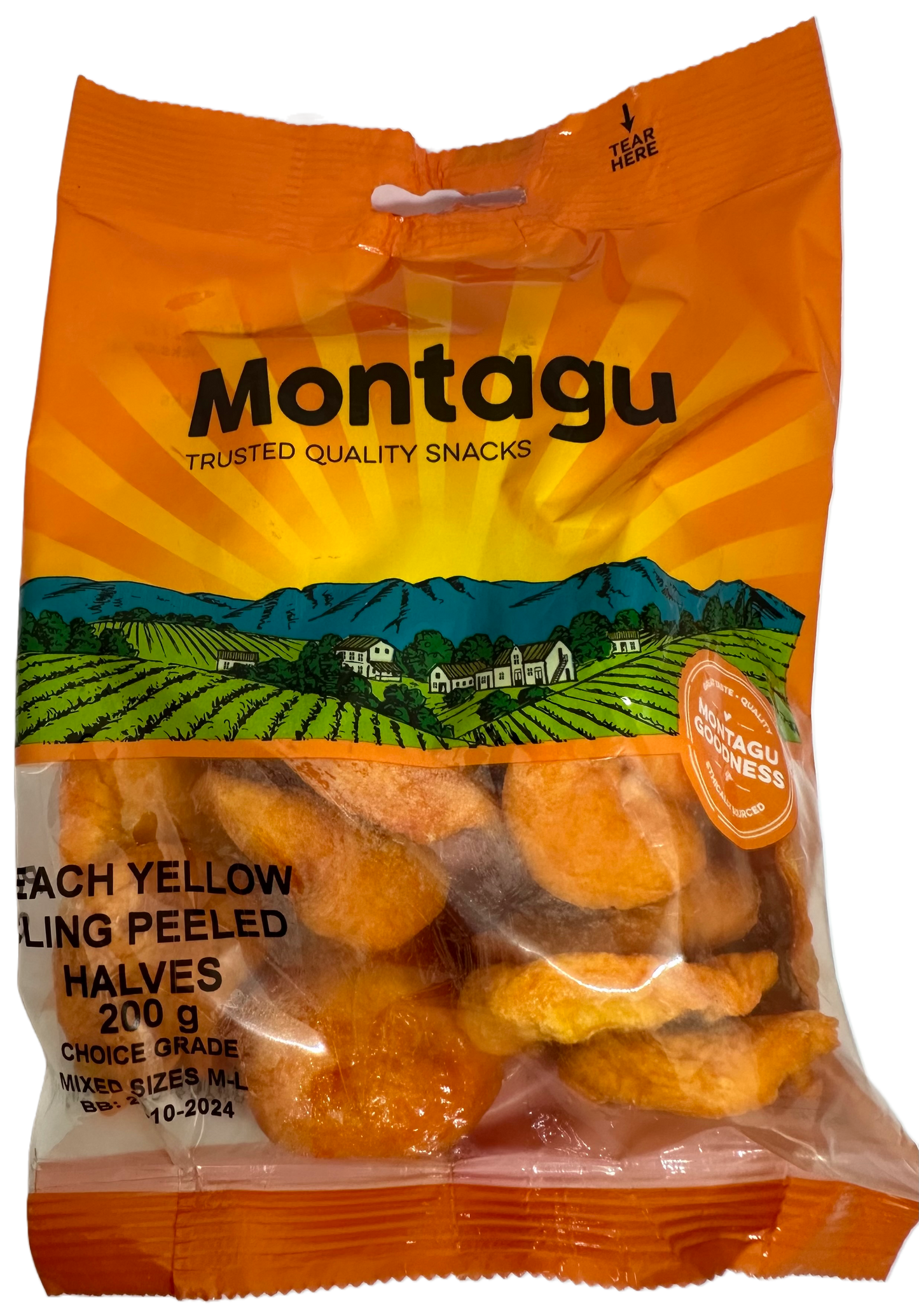 Sun Dried Yellow Cling Peaches Peeled - 100g