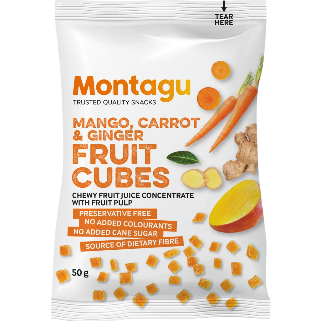 Fruit Cubes Mango, Carrot & Ginger - 50g